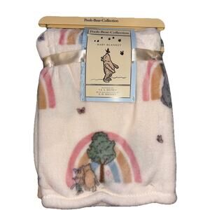 Winnie the Pooh Bear Collection Baby Blanket Rainbow Blush Piglet Eeyore Owl NEW